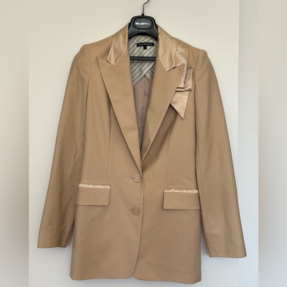 Club monaco, beige, blazer jacket